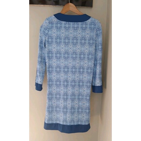 Cabana Life Moroccan Tile 3/4 Sleeve Dress - Picture 6 of 10
